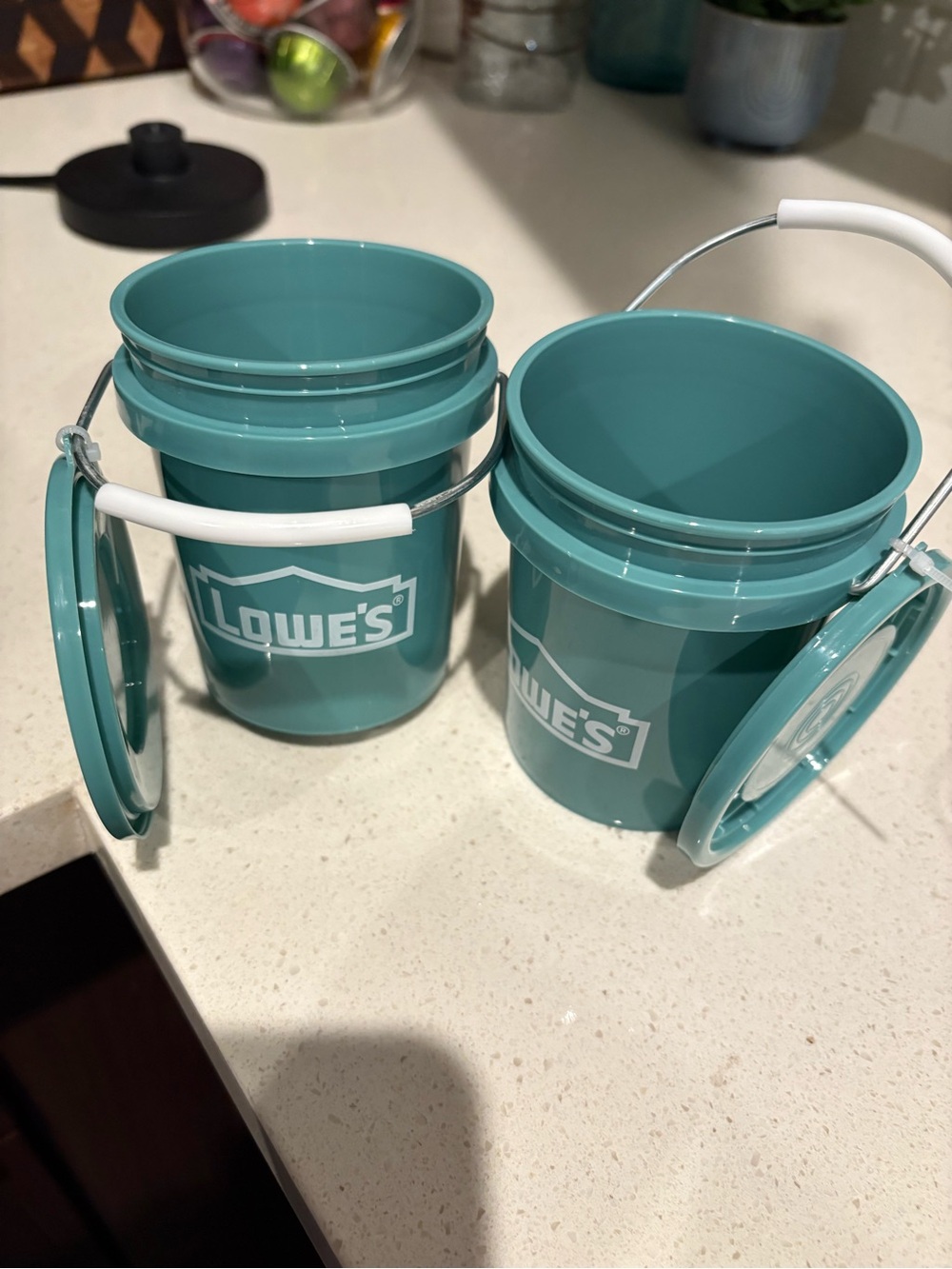 🌸FLASH SALE🌸 Lowe's Teal Mini Bucket Set with Handles